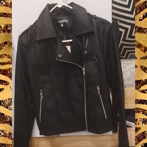 MISSGUIDED FAUX LEATHER bomber